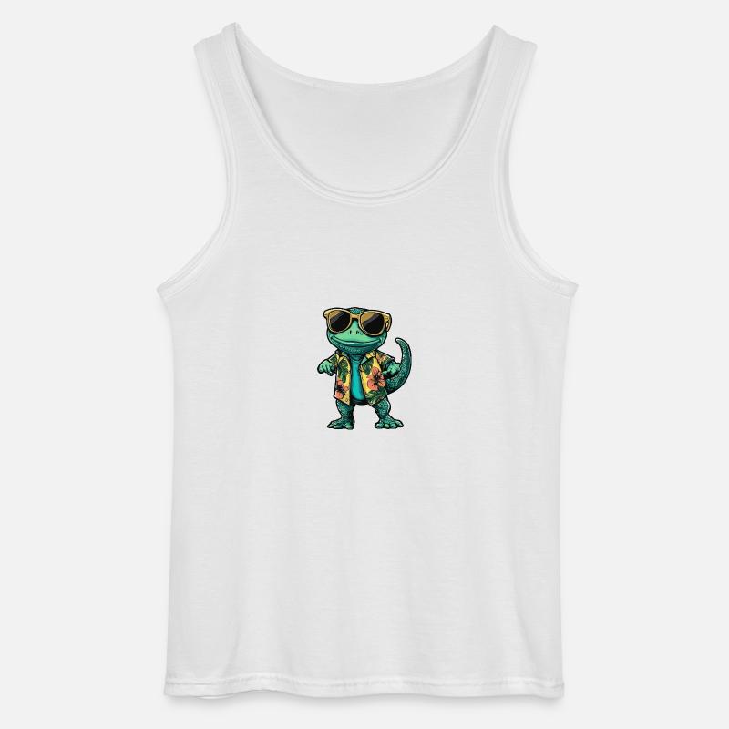 Chameleon Cool Sommer - Gildan Männer Tank Top - Weiß