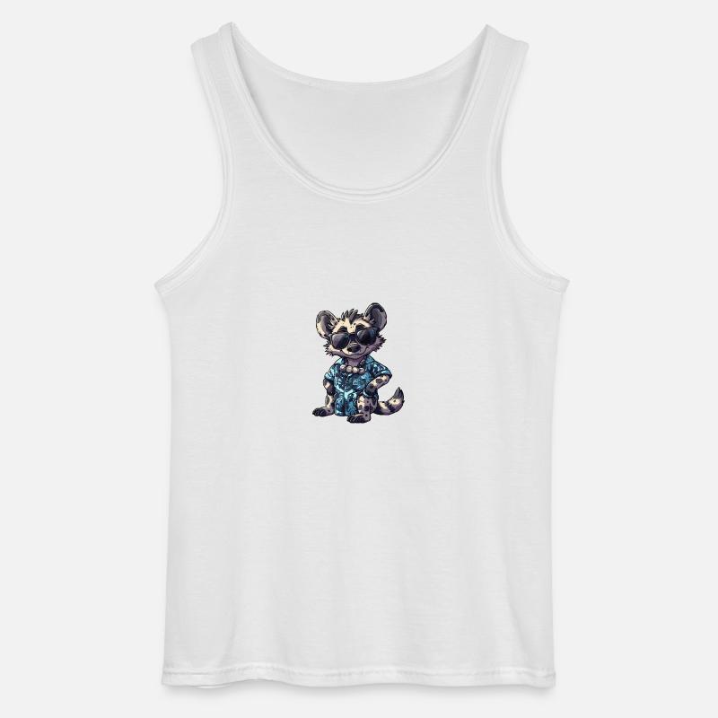 Hyäne Cool Sommer - Gildan Männer Tank Top - Weiß