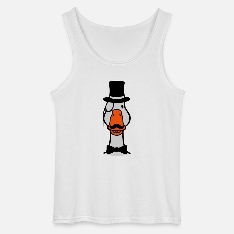 Zylinder Comic Gans Sir - Gildan Männer Tank Top - Weiß
