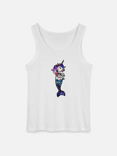 Kosmisches Meeres-Einhorn - Gildan Männer Tank Top - Weiß