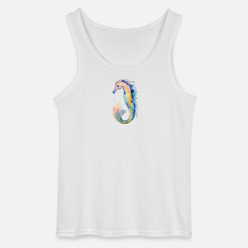 Seepferdchen - Gildan Männer Tank Top - Weiß