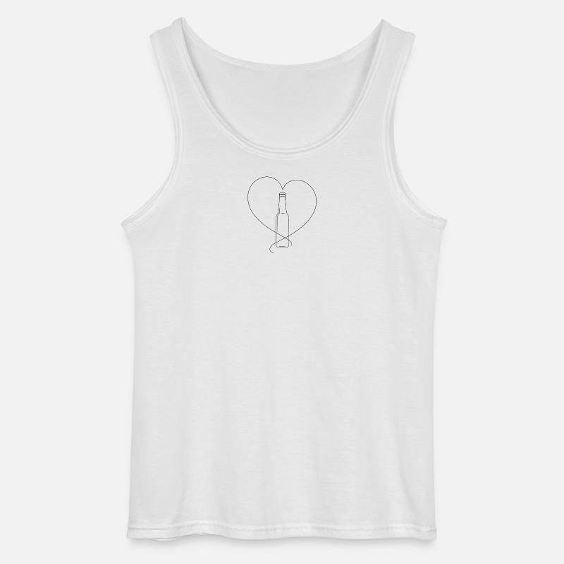 Liebe zu Bier - Gildan Männer Tank Top - Weiß