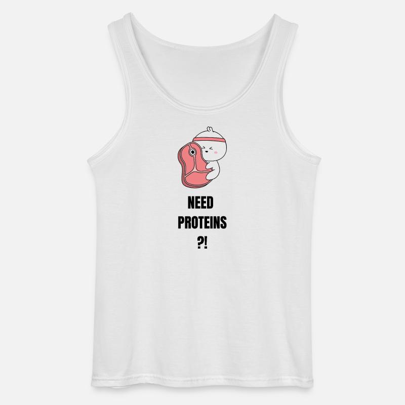Need Proteins - Gildan Men’s Tank Top - white