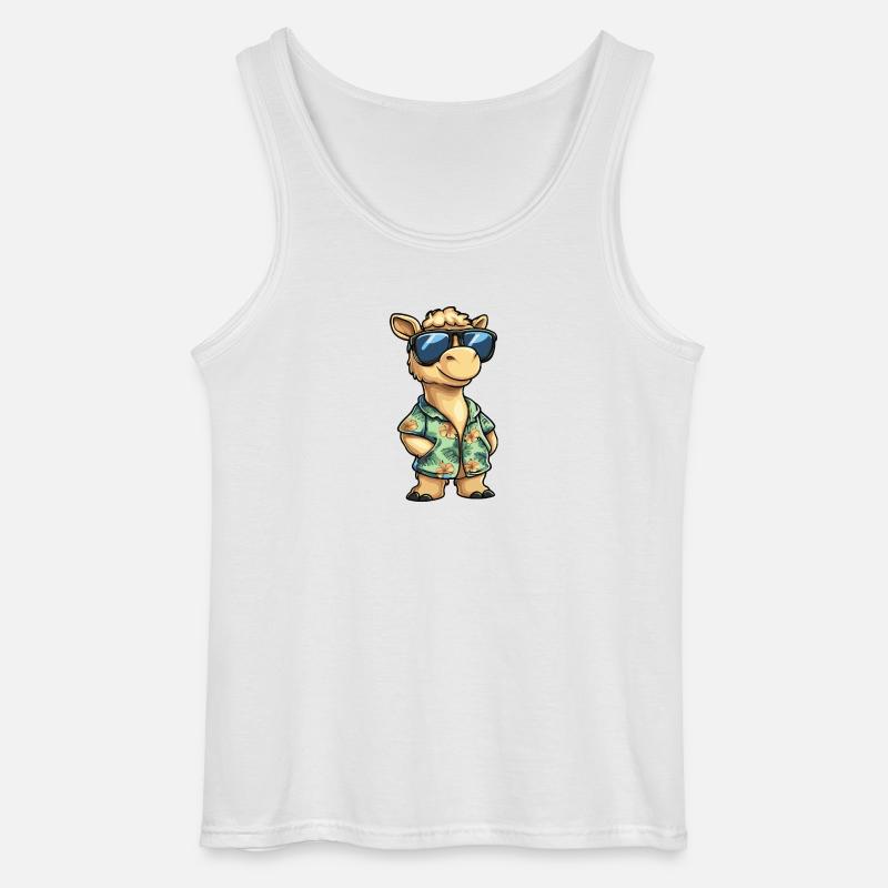 Kamel Comic Urlaub - Gildan Männer Tank Top - Weiß