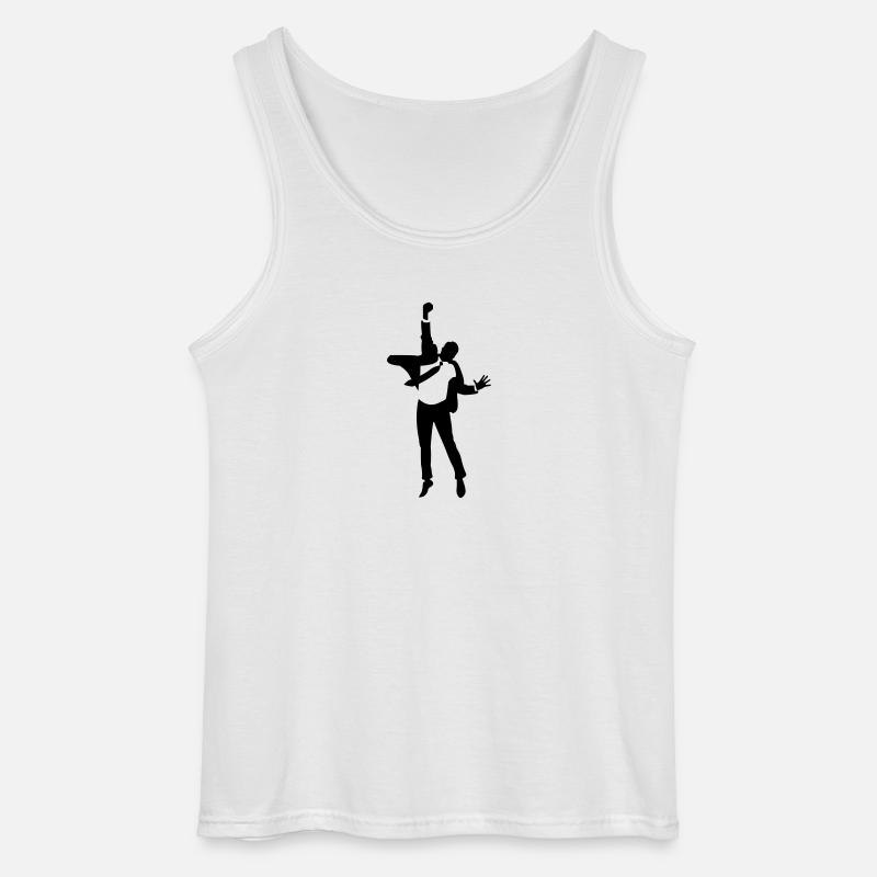 Ein springender Manager - Gildan Männer Tank Top - Weiß