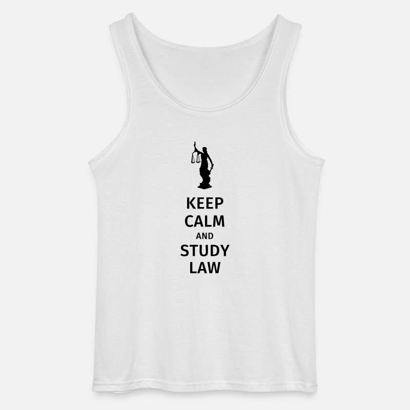 keep calm and study law - Gildan Männer Tank Top - Weiß