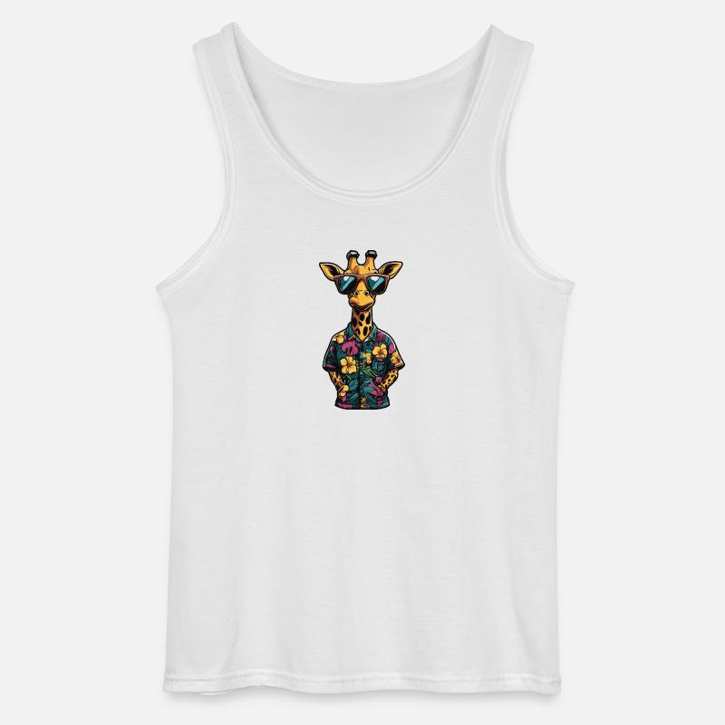Giraffe Comic Urlaub - Gildan Männer Tank Top - Weiß