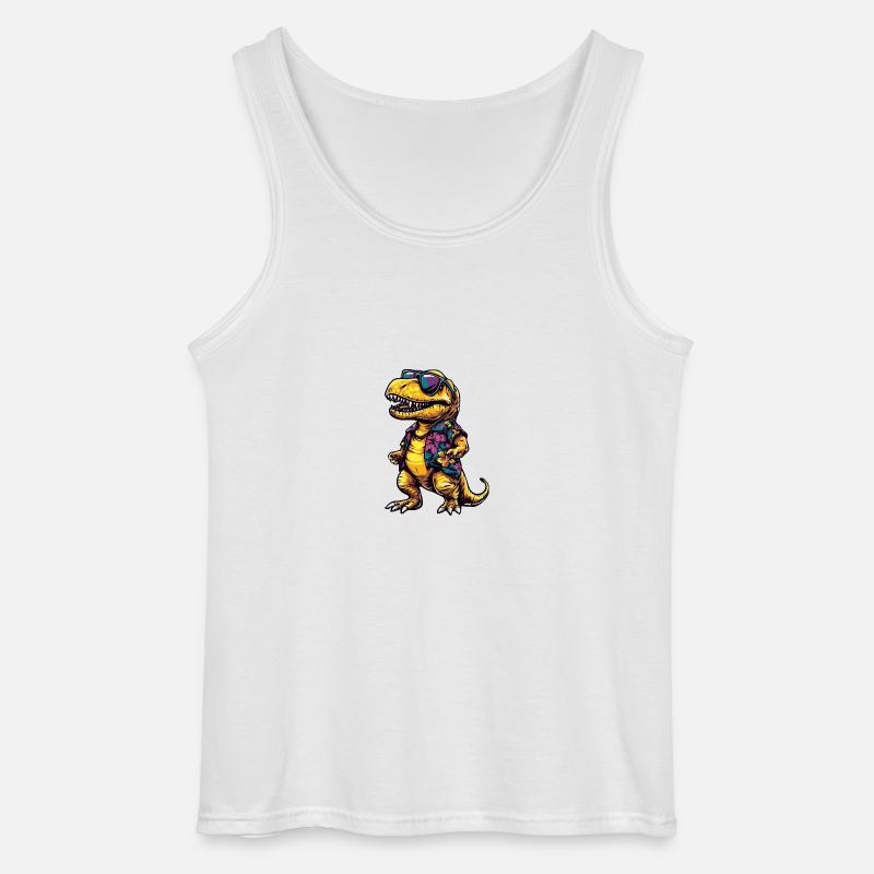 Dinosaurier T-Rex Cool Sommer - Gildan Männer Tank Top - Weiß