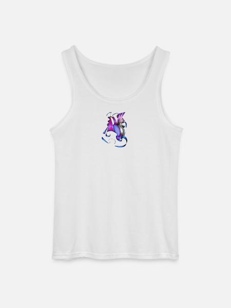 Farbige Spiral- und Fächerkunst - Gildan Männer Tank Top - Weiß