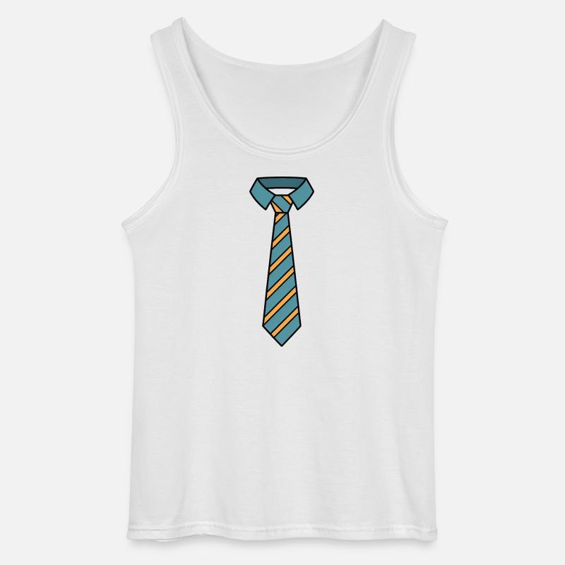 Krawatte süß Comic - Gildan Männer Tank Top - Weiß
