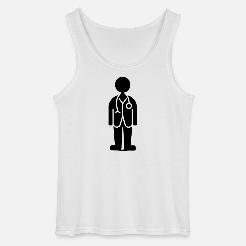 Doktor Symbol - Gildan Männer Tank Top - Weiß