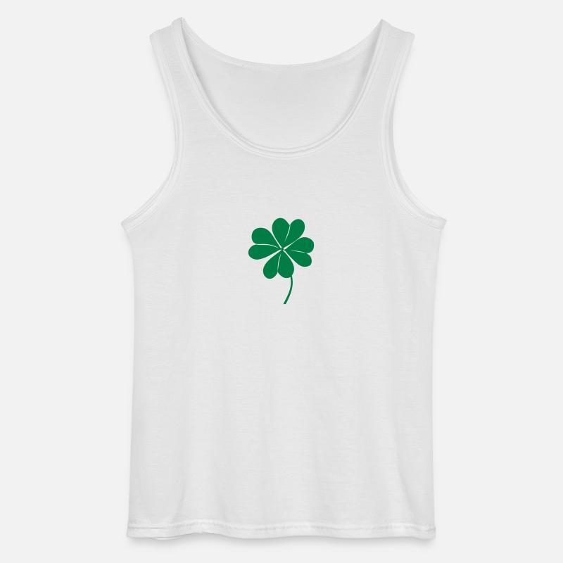 klee mit 4 blaettern - Gildan Männer Tank Top - Weiß
