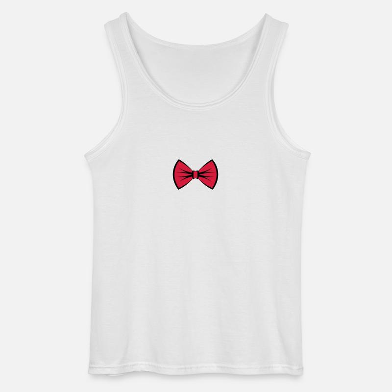 Krawattenschleife / Fliege / Querbinder - Gildan Männer Tank Top - Weiß