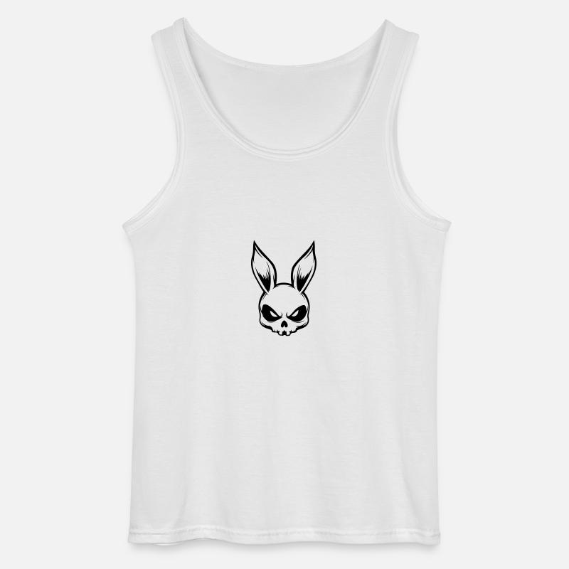 Hase Skelett Skull - Gildan Männer Tank Top - Weiß