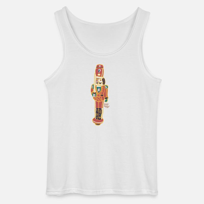 Bunter Nussknacker Deco Design - Gildan Männer Tank Top - Weiß
