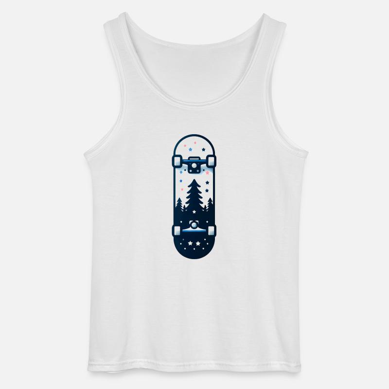 Skateboard - Gildan Men’s Tank Top - white