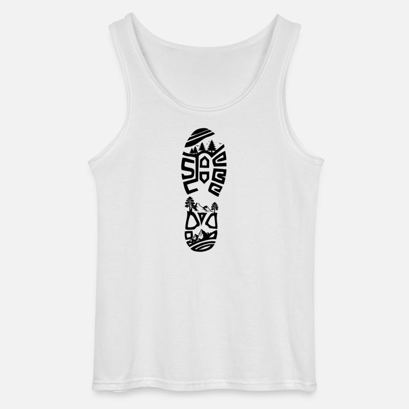 Wanderschuhe Outdoor Abenteuer - Gildan Männer Tank Top - Weiß