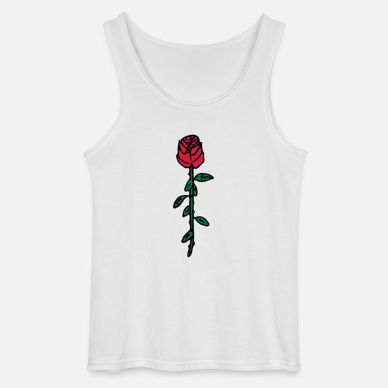 Rose - Gildan Männer Tank Top - Weiß