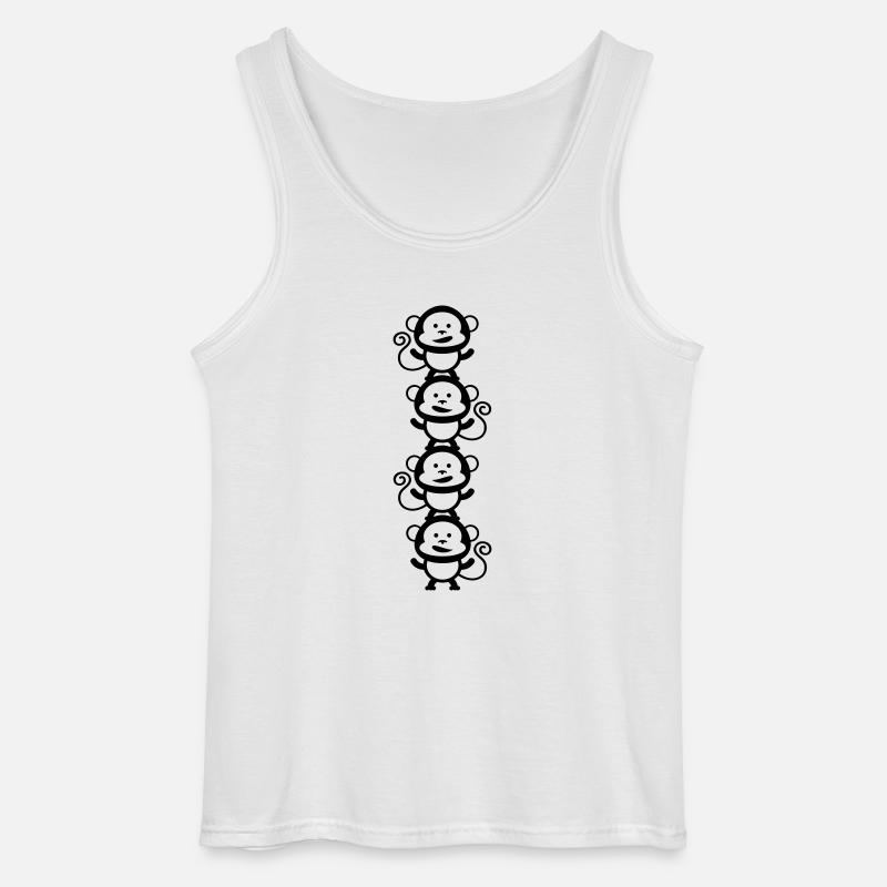 affen zirkus bande comic - Gildan Männer Tank Top - Weiß