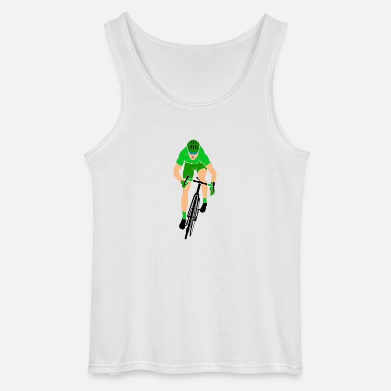 Sprinter auf dem Rennrad - Gildan Männer Tank Top - Weiß