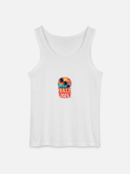 Bali 2025 Palm Trees - Gildan Men’s Tank Top - white