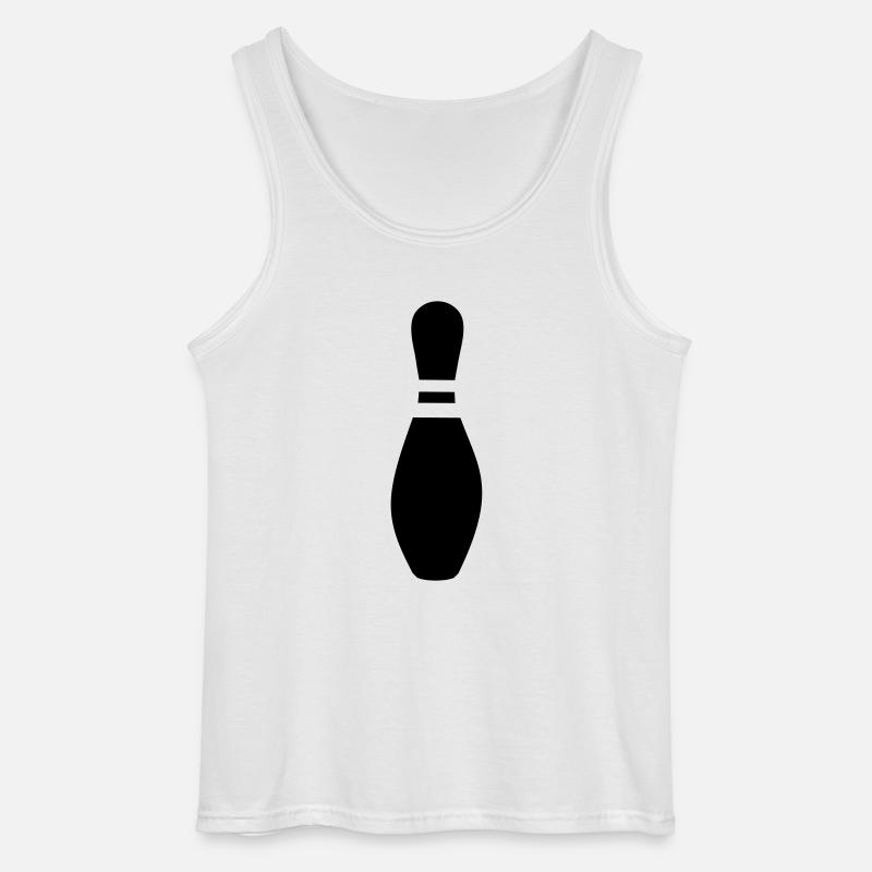 Bowling Pin - Gildan Männer Tank Top - Weiß