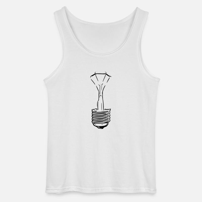 Lampe mit defektem Glaskolben - Gildan Männer Tank Top - Weiß