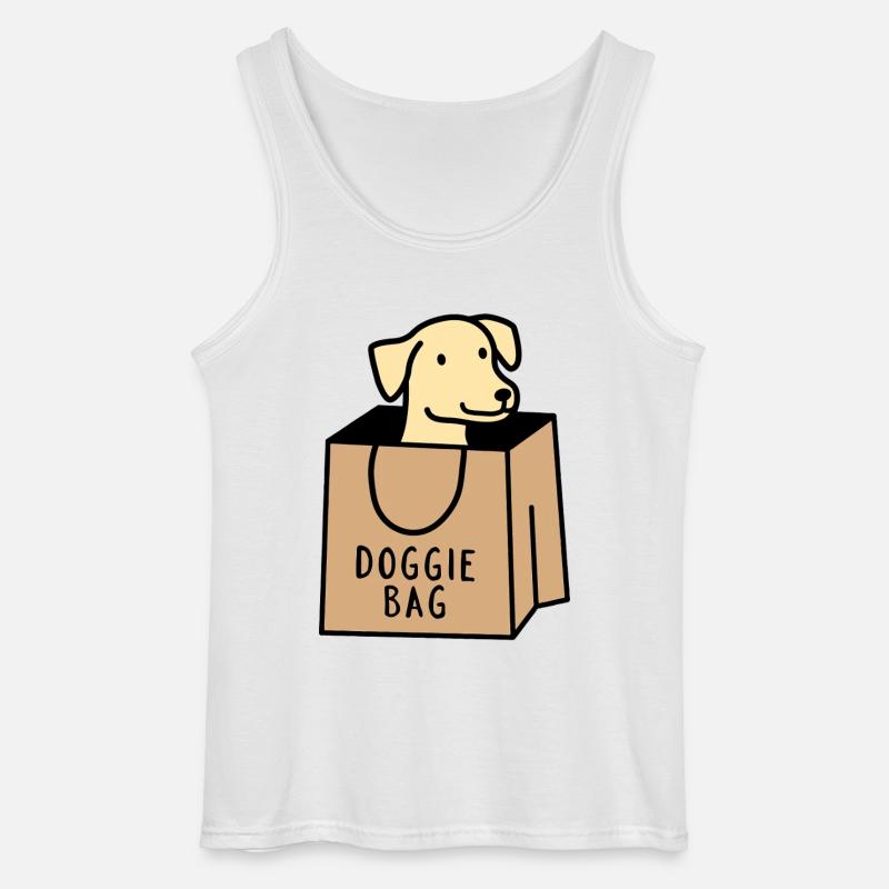 Hundetasche - Gildan Männer Tank Top - Weiß