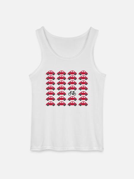 Bicycle instead of car - Gildan Men’s Tank Top - white