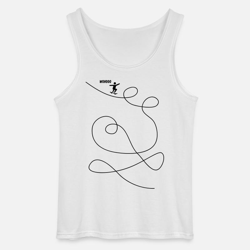 Skateboarder macht Looping Geschenk - Gildan Männer Tank Top - Weiß