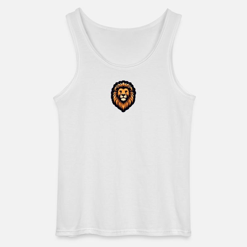 Comic Löwe Kopf - Gildan Männer Tank Top - Weiß
