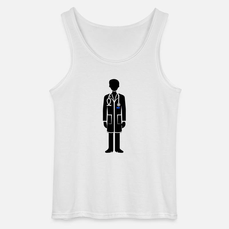 Doktor Symbol - Gildan Männer Tank Top - Weiß
