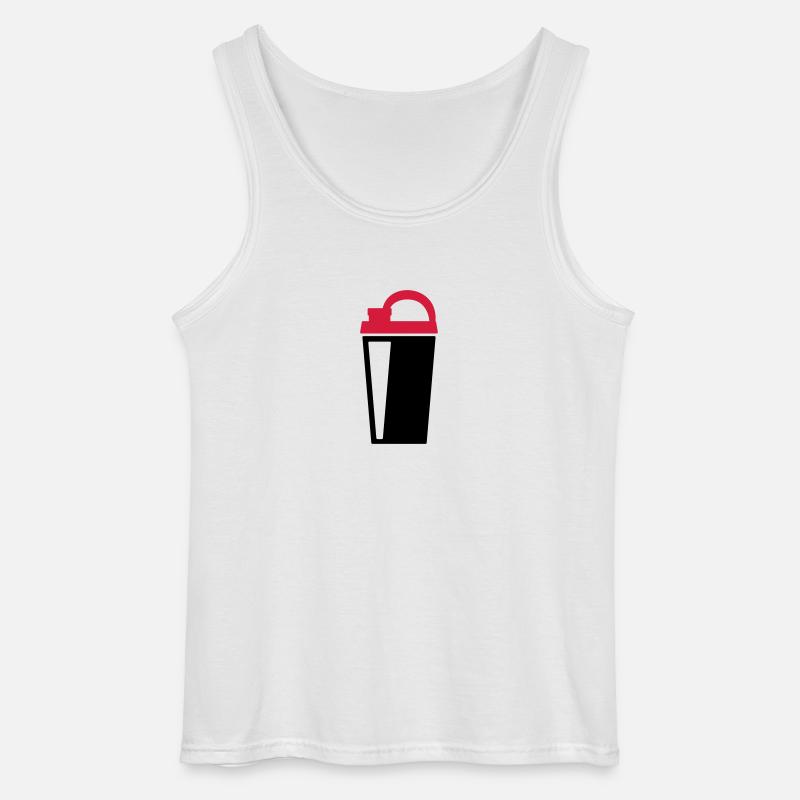 Protein Shaker - Gildan Männer Tank Top - Weiß