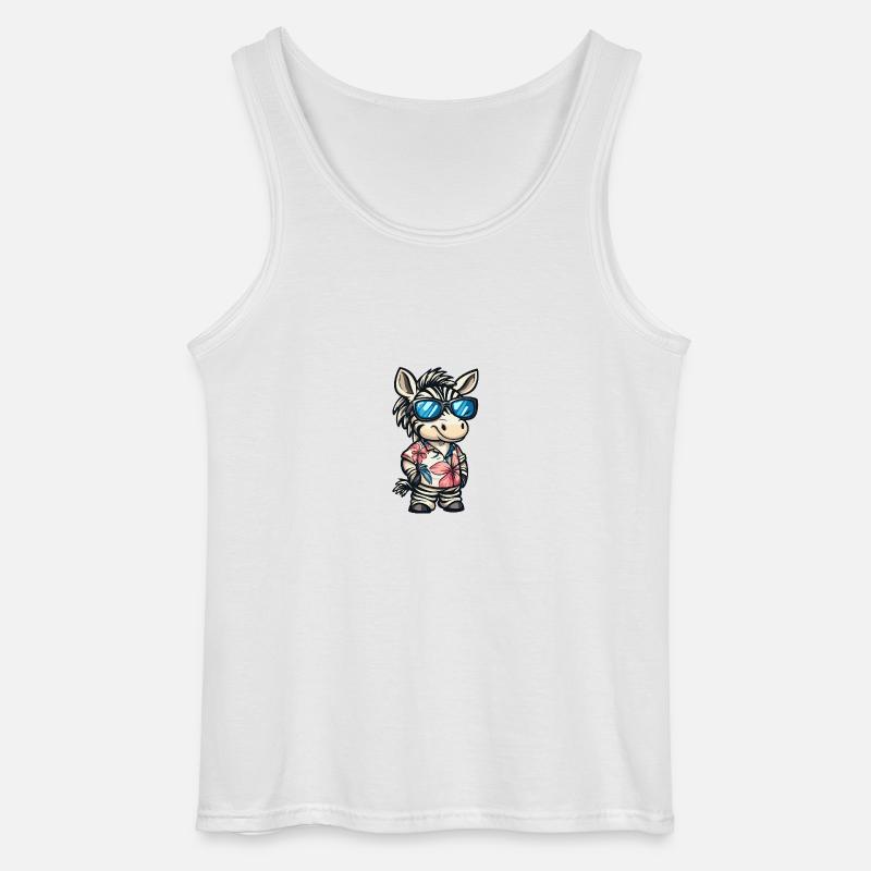 Zebra Comic Cool Sommer - Gildan Männer Tank Top - Weiß