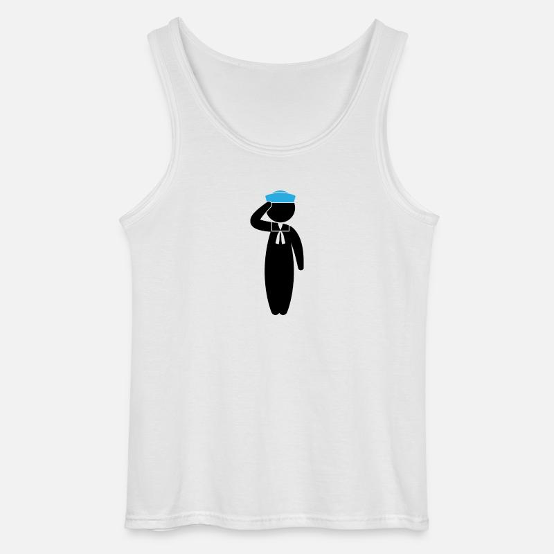 Ein salutierender Matrose - Gildan Männer Tank Top - Weiß