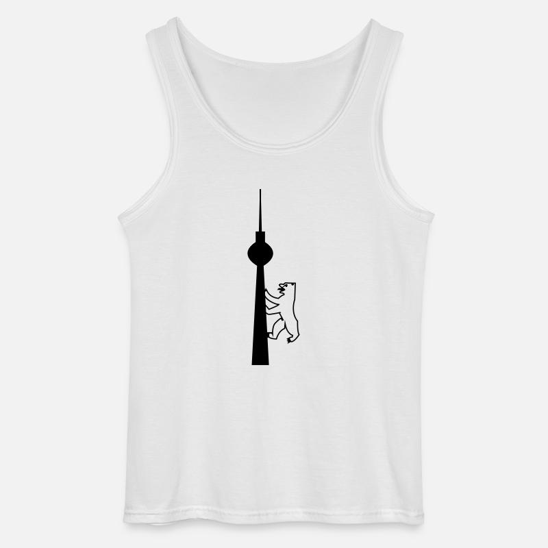 BERLINER FERNSEHTURM - Berlin Souvenirs - Gildan Männer Tank Top - Weiß