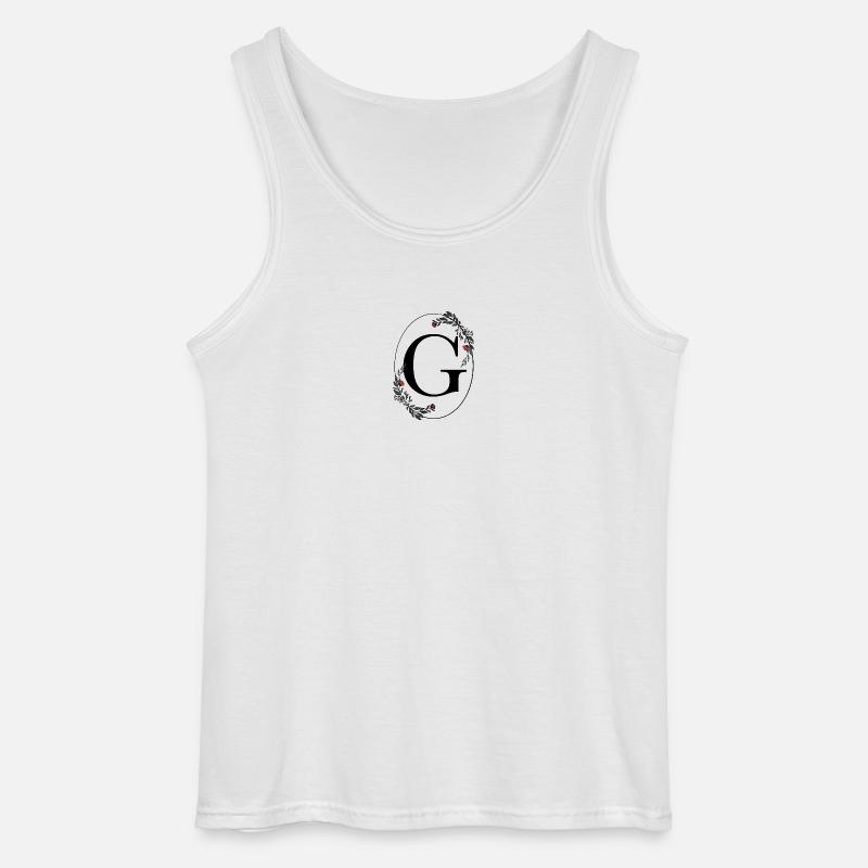 Buchstabe G - Gildan Männer Tank Top - Weiß