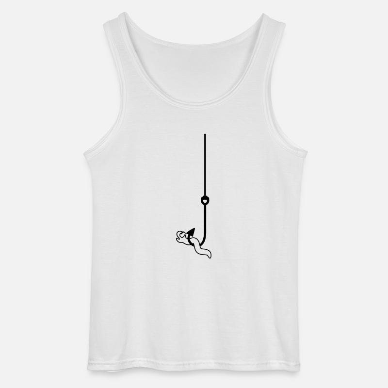 Worm On The Hook - Gildan Männer Tank Top - Weiß