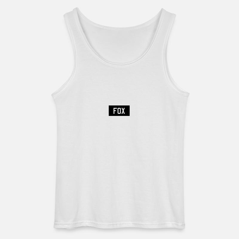 "FOX"-Patch - Gildan Männer Tank Top - Weiß