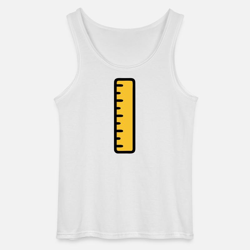 Lineal Mathe Geometrie Schule - Gildan Männer Tank Top - Weiß