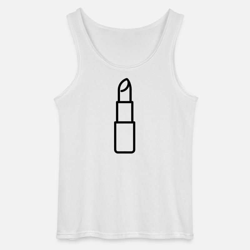 Lippenstift - Gildan Männer Tank Top - Weiß