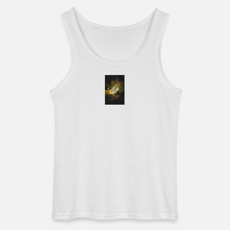 Blatt-Wassertropfen - Gildan Männer Tank Top - Weiß