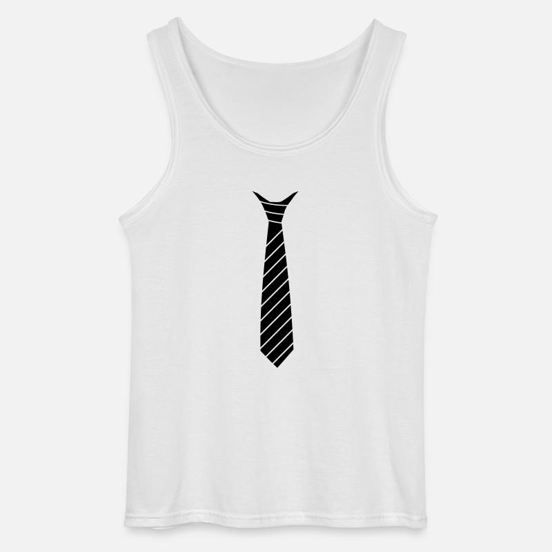 Krawatten Illusion - Gildan Männer Tank Top - Weiß