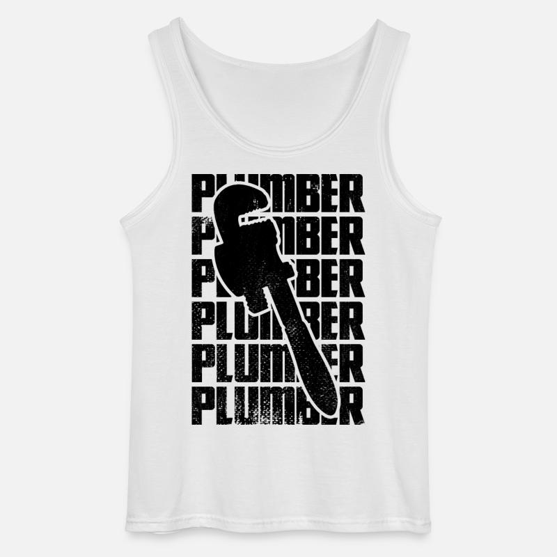 Klempner - Gildan Männer Tank Top - Weiß