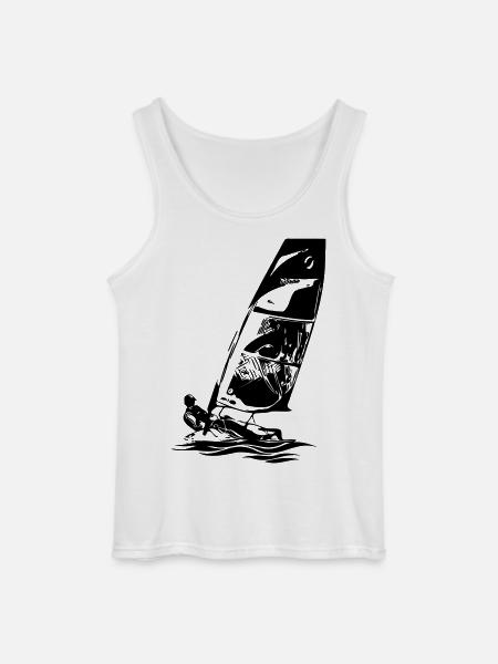 Open Skiff Sailing dinghy Sailboat Regatta sailing Kids - Gildan Men’s Tank Top - white