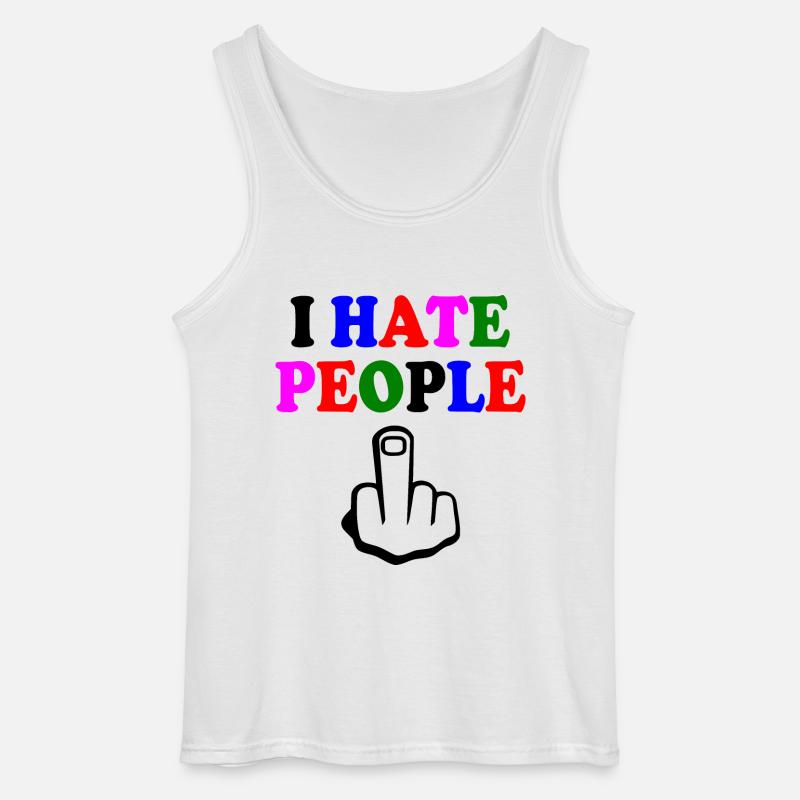 I hate people - Gildan Männer Tank Top - Weiß