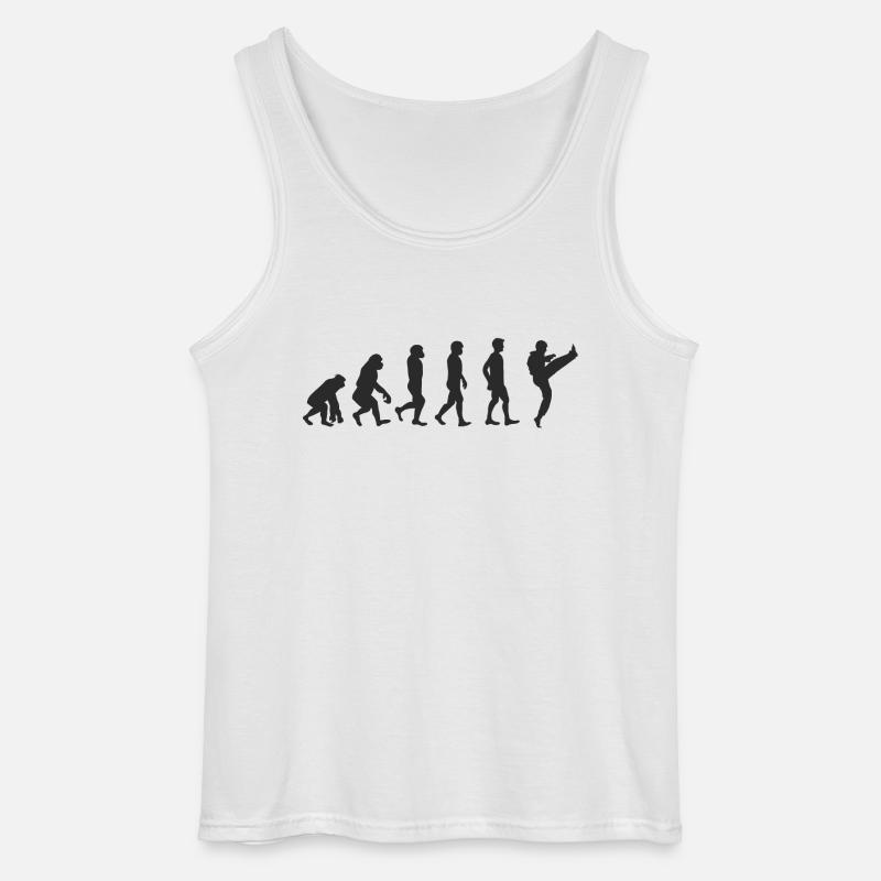 Evolution Karate - Gildan Männer Tank Top - Weiß
