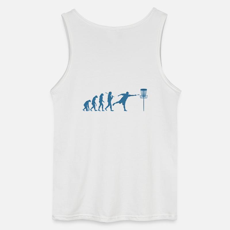 Disc Golf Evolution - Gildan Männer Tank Top - Weiß