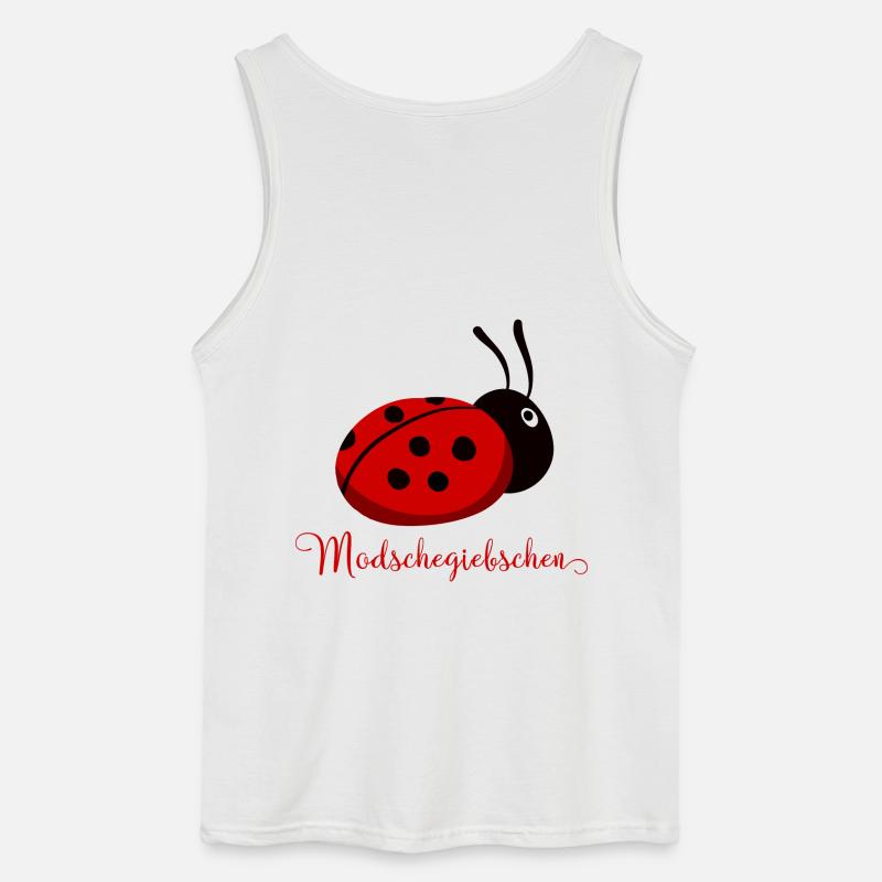 Modschegiebchen Marienkäfer Sächsisch Geschenkidee - Gildan Männer Tank Top - Weiß