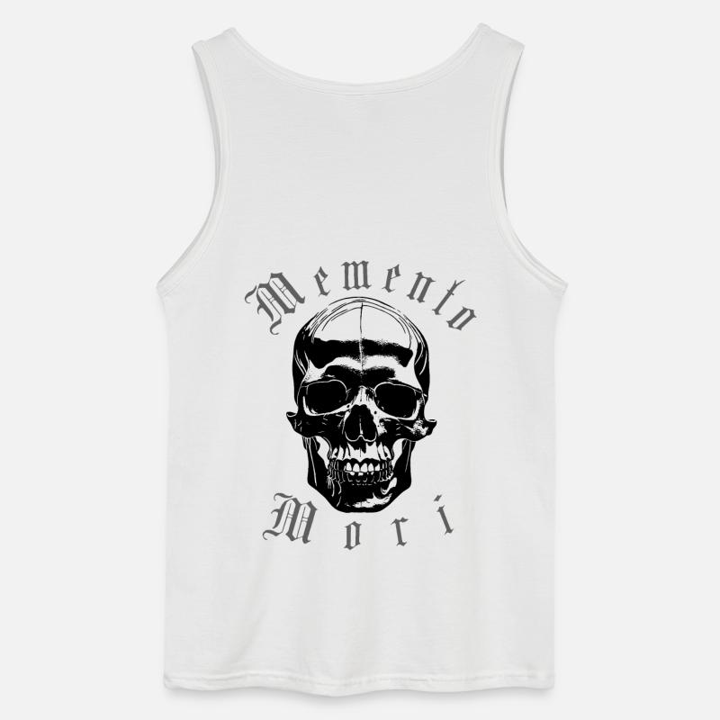 Memento Mori Skull - Gildan Männer Tank Top - Weiß